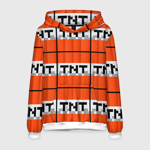 Мужская толстовка Minecraft-Динамит / 3D-Белый – фото 1