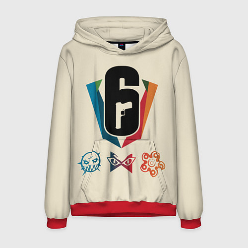 Мужская толстовка Rainbow Six Siege / 3D-Красный – фото 1