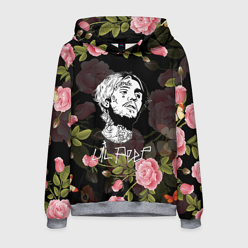 Мужская толстовка LIL PEEP ROSES / 3D-Меланж – фото 1