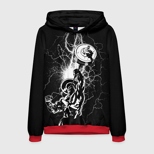 Мужская толстовка Powerlifting / 3D-Красный – фото 1