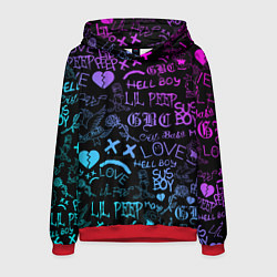 Толстовка-худи мужская LIL PEEP LOGOBOMBING, цвет: 3D-красный