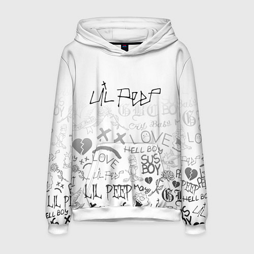 Мужская толстовка LIL PEEP / 3D-Белый – фото 1