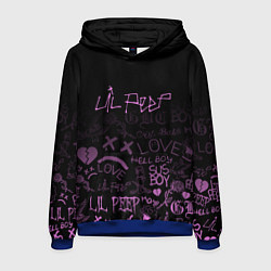 Толстовка-худи мужская LIL PEEP, цвет: 3D-синий