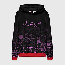 Толстовка-худи мужская LIL PEEP, цвет: 3D-красный