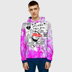 Толстовка-худи мужская LIL PEEP, цвет: 3D-синий — фото 2