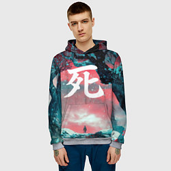 Толстовка-худи мужская Sekiro shadows die twice, цвет: 3D-меланж — фото 2
