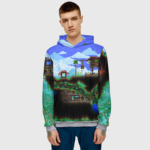 Мужская толстовка TERRARIA EXCLUSIVE / 3D-Меланж – фото 3
