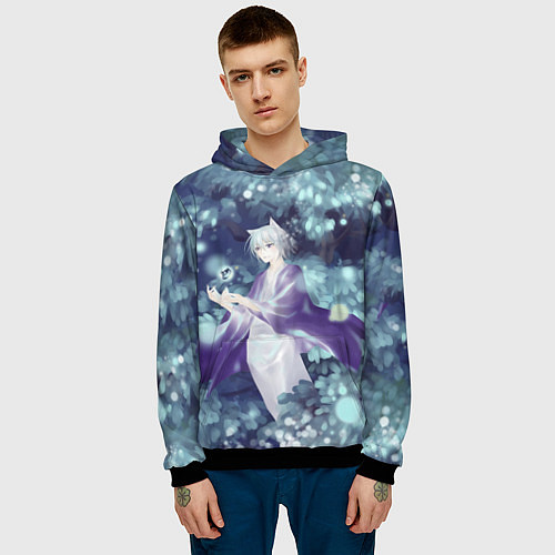 Мужская толстовка Tomoe Kamisama / 3D-Черный – фото 3