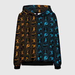 Толстовка-худи мужская PORTAL, цвет: 3D-черный