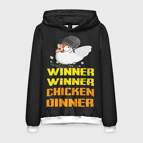 Мужская толстовка Winner Chicken Dinner / 3D-Белый – фото 1