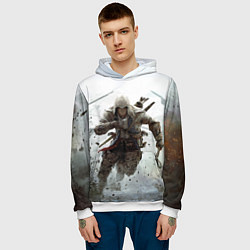 Толстовка-худи мужская ASSASSINS CREED, цвет: 3D-белый — фото 2