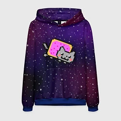 Толстовка-худи мужская Nyan Cat, цвет: 3D-синий