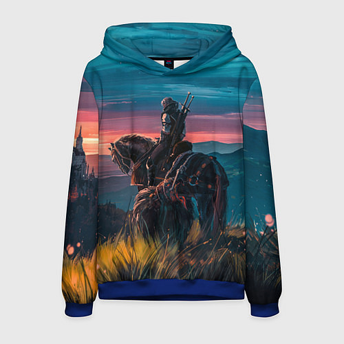 Мужская толстовка The Witcher / 3D-Синий – фото 1