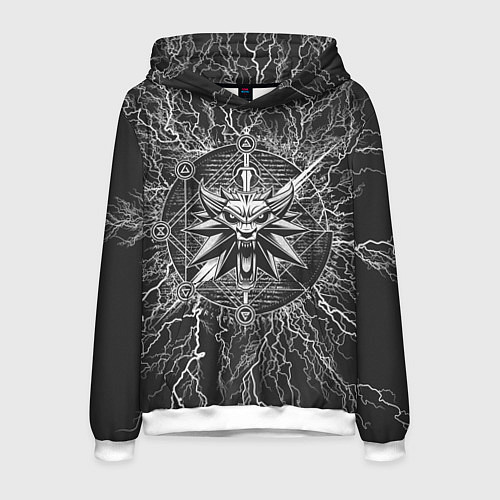 Мужская толстовка The Witcher / 3D-Белый – фото 1
