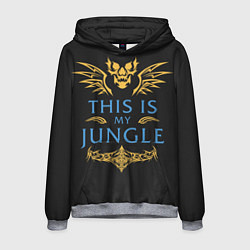 Толстовка-худи мужская This is my Jungle, цвет: 3D-меланж