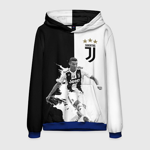 Мужская толстовка Cristiano Ronaldo / 3D-Синий – фото 1