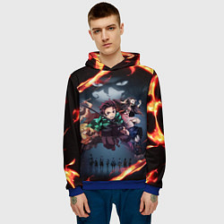 Толстовка-худи мужская KIMETSU NO YAIBA, цвет: 3D-синий — фото 2