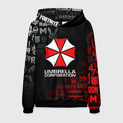 Толстовка-худи мужская RESIDENT EVIL UMBRELLA CORP, цвет: 3D-черный