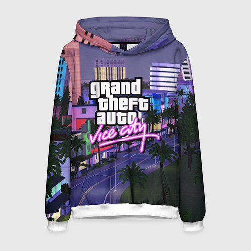 Мужская толстовка Grand Theft Auto Vice City / 3D-Белый – фото 1