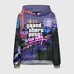 Толстовка-худи мужская Grand Theft Auto Vice City, цвет: 3D-меланж