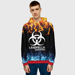 Толстовка-худи мужская UMBRELLA CORPORATION, цвет: 3D-красный — фото 2
