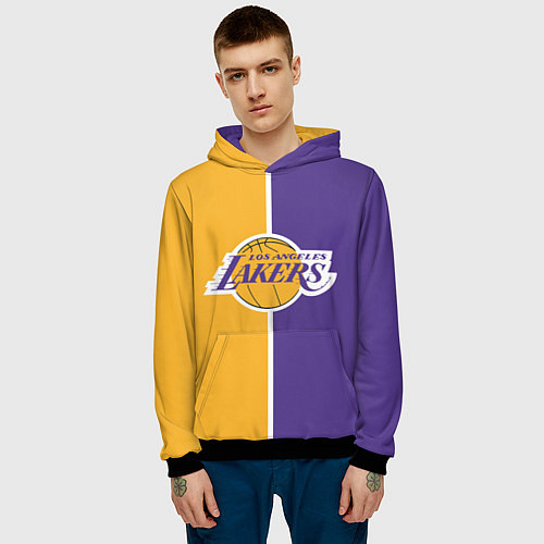 Мужская толстовка LA LAKERS / 3D-Черный – фото 3
