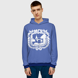 Толстовка-худи мужская Физфак МГУ, цвет: 3D-синий — фото 2