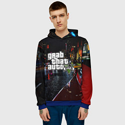 Толстовка-худи мужская Grand Theft Auto V, цвет: 3D-синий — фото 2