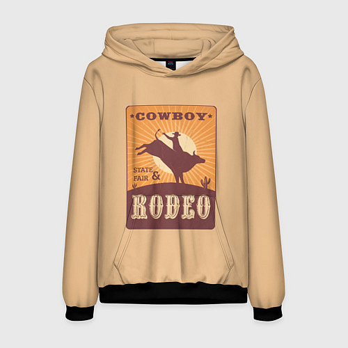 Мужская толстовка Ковбой Родео Дикий Запад / 3D-Черный – фото 1