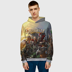 Толстовка-худи мужская Heroes of Might and Magic, цвет: 3D-меланж — фото 2