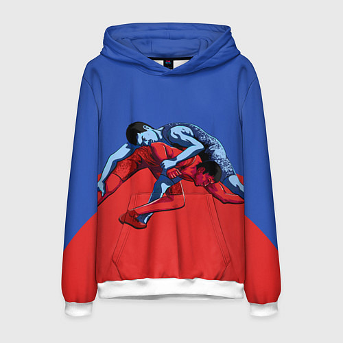 Мужская толстовка Борьба / 3D-Белый – фото 1