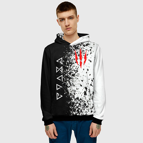 Мужская толстовка THE WITCHER / 3D-Черный – фото 3