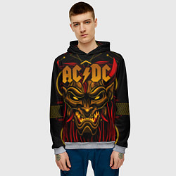 Толстовка-худи мужская ACDC, цвет: 3D-меланж — фото 2