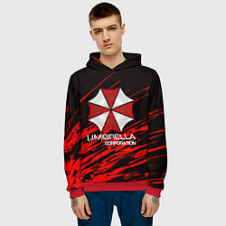 Толстовка-худи мужская UMBRELLA CORP, цвет: 3D-красный — фото 2