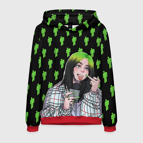 Мужская толстовка Billie Eilish / 3D-Красный – фото 1