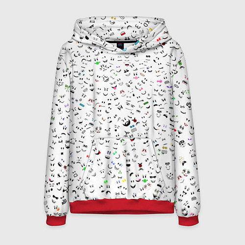 Мужская толстовка Rolbox лица / 3D-Красный – фото 1