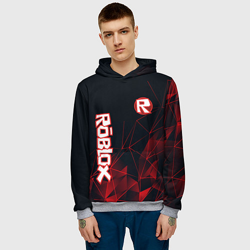 Мужская толстовка ROBLOX / 3D-Меланж – фото 3