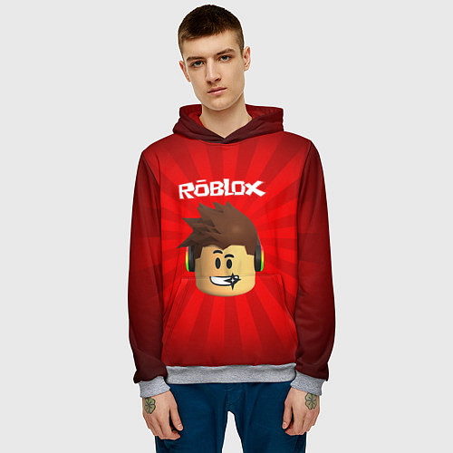Мужская толстовка ROBLOX / 3D-Меланж – фото 3