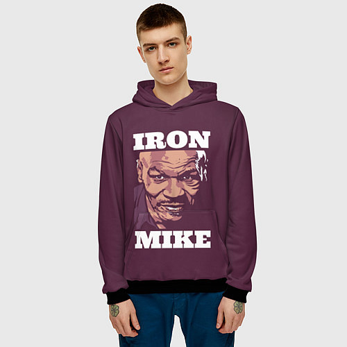Мужская толстовка Mike Tyson / 3D-Черный – фото 3