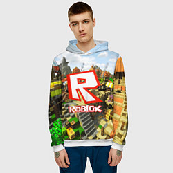 Толстовка-худи мужская ROBLOX, цвет: 3D-белый — фото 2