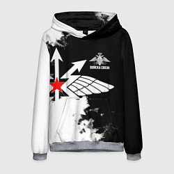 Толстовка-худи мужская Войска связи, цвет: 3D-меланж
