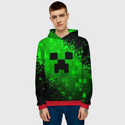 Толстовка-худи мужская MINECRAFT, цвет: 3D-красный — фото 2