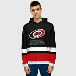Толстовка-худи мужская Каролина Харрикейнз, цвет: 3D-белый — фото 2