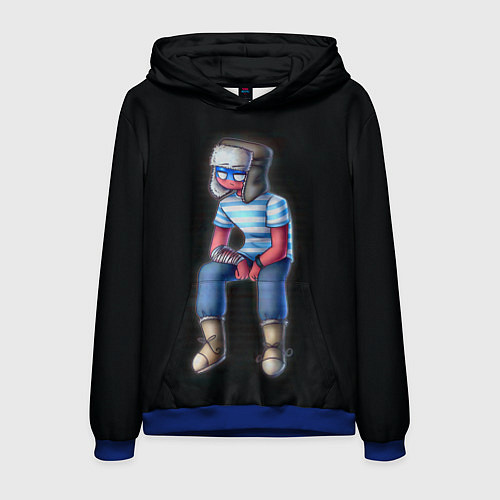 Мужская толстовка CountryHumans - Россия / 3D-Синий – фото 1