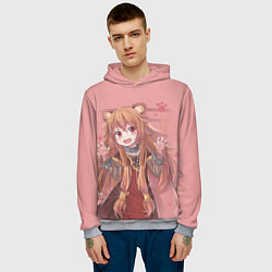 Толстовка-худи мужская Raphtalia, цвет: 3D-меланж — фото 2