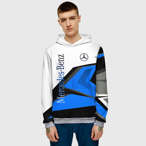 Мужская толстовка Mercedes-Benz / 3D-Меланж – фото 3