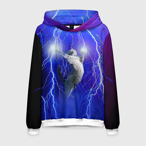 Мужская толстовка Грозовой кошак / 3D-Белый – фото 1