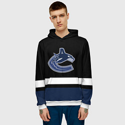 Толстовка-худи мужская Vancouver Canucks, цвет: 3D-белый — фото 2