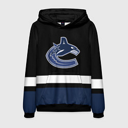 Толстовка-худи мужская Vancouver Canucks, цвет: 3D-черный