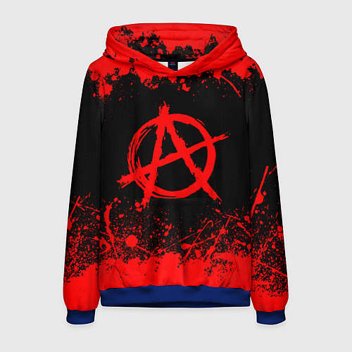 Мужская толстовка АНАРХИЯ / 3D-Синий – фото 1